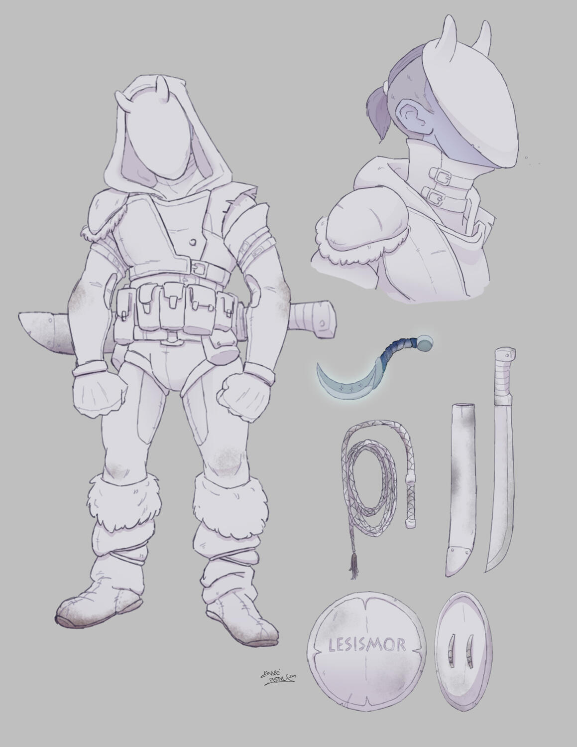 D&D commission | Azekkus Ozark aka the Grey Devil